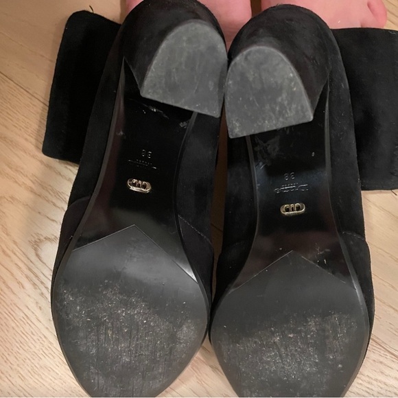 Dune London Opticals Stretch suede black sock bootie - Picture 4 of 6